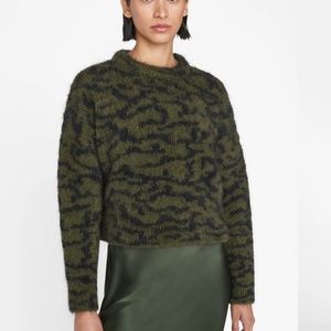 FRAME Jaquard crewneck sweater.